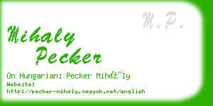 mihaly pecker business card